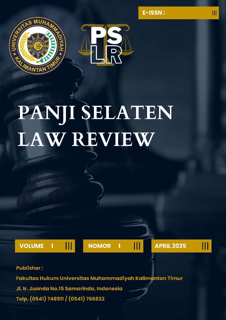 					View Vol. 1 No. 1 (2025): Panji Selaten Law Review 
				
